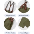 thumbnail image 6 of ZOEREA Boys Clothes Formal Suit Gentleman Wedding Outfit Short Sleeve Shirt with Bow Tie and Suspender Pants 2-10 Years, 6 of 7