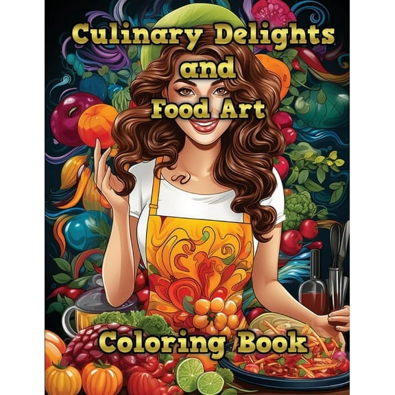 Culinary Delights and Food Art: Coloring Book, (Paperback)