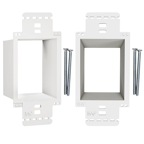 MIUTRY 2 Pack Electrical Outlet Box Extender 1 Gang - Electrical Box Extender with 4 Screws -Single Gang Box Extender Outlet