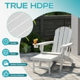 thumbnail image 4 of FODINGHILL Folding Adirondack Chair with ottoman , W/ Footrest & Dual Cup Holders, HDPE All Weather Fire Pit Chair for Porch Garden Pool, White, 4 of 10