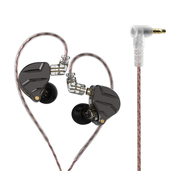 Cateissary Auriculares para teléfono con cable de 3,5 mm HiFi Universal Dynamic Auriculares para teléfono móvil Cable desmontable Auriculares Teléfono y Comunicación gris normal