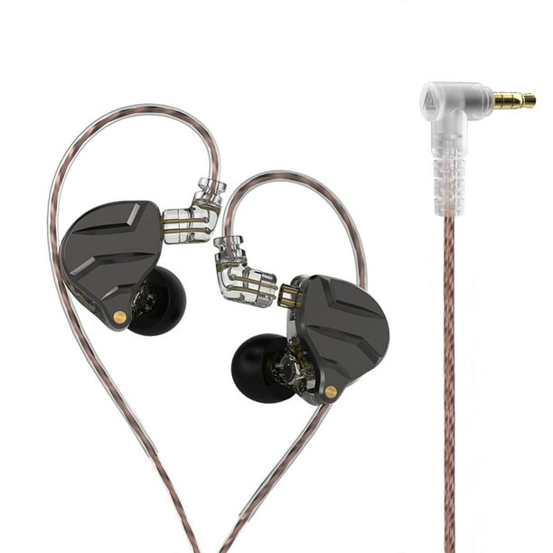 Sidaley Auriculares para teléfono móvil con cable de 3,5mm Jack HiFi auriculares universales con cancelación de ruido Cable largo desmontable Teléfono y Comunicación gris normal