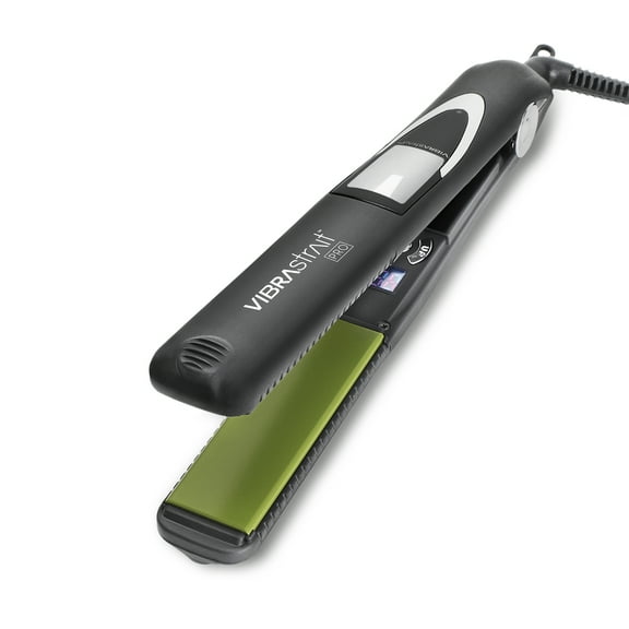 Vibrastrait Pro Vibrating Ceramic Tourmaline Ionic Flat Iron, 1-inch - Fast, Frizz-Free Ceramic Hair Straightener with Easy, Gentle Glide for Waves, Curls, Smooth Hair - Professional Styling Tools