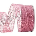 thumbnail image 4 of LoomJoyz Light Pink Mesh Glitter Wired Ribbon, Sparkling, 1.5 Inch x 10 Yards for Christmas Tree for Gift Wrapping Bow Wreath Crafts Wedding Party Decoration, 4 of 8