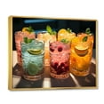 thumbnail image 2 of Designart "Colorful Drinks in Cocktails I" Food & Beverage Floater Framed Canvas Print, 2 of 7