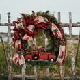 thumbnail image 5 of 18 inch Christmas Wreaths for Front Door Vintage Christmas Red Truck Door Wreath Christmas Garland Decorations Christmas Door Wreath Fall Winter Wreath Indoor Outdoor Home Office Door Decoration, 5 of 5