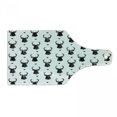 thumbnail image 1 of Deer Cutting Board, Monochrome Animal Silhouettes and Triangles Ornamental Pattern Nature Illustration, Tempered Glass Cutting and Serving Board, Wine Bottle Shape, Black White, by Ambesonne, 1 of 1