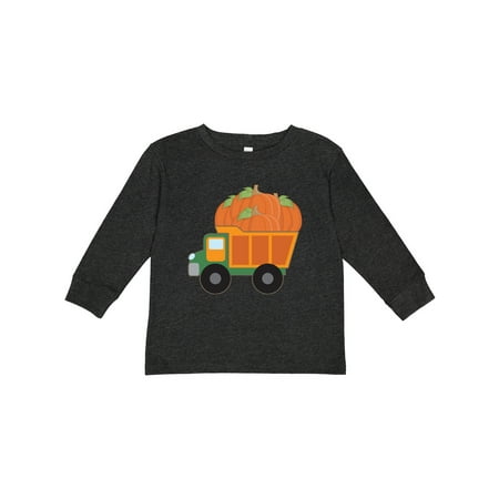 

Inktastic Pumpkin Truck Thanksgiving Halloween Gift Toddler Boy or Toddler Girl Long Sleeve T-Shirt