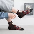 thumbnail image 4 of Salouo Geisha Skeleton With Flowers Pattern Unisex Middle Tube Socks,Middle-Finger Knee High Socks Over The Calf Tube Stocking Crew Stockings for Women and Men Tube Socks, 4 of 8