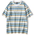 thumbnail image 1 of REDHOTYPE Men's Loose-fit Short-Sleeve Stripe Crewneck T-Shirts Basic Top, 1 of 2
