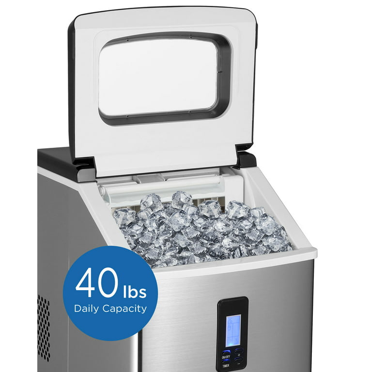 Northair Countertop 2 in 1 Ice Maker with Water Dispenser 5 Gallon SML 3  Sizes Bullet Ice 40lbs Daily-Ice Cubes ready in 8 Minutes with Ice Scoop