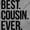 Sport Grey, variant on Best Cousin Ever Family Relatives Sweatshirt for Men or Women Brisco Brands S