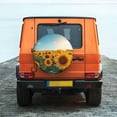 thumbnail image 2 of Fotbe Sunlit Sunflower Field Spare Tire Cover Thickening Universal Fit for Jeep, Trailer, RV, SUV, Truck, Tough Tire Wheel Soft Cover-14 inch, 2 of 8