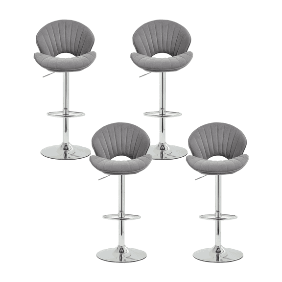 Bar Stools Set of 4 - Adjustable Barstools with Back and Footrest, Counter Height Bar Chairs for Kitchen, Pub