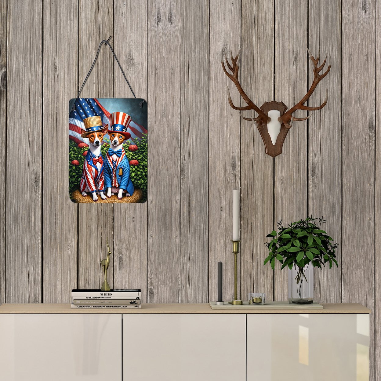 All American Basenji Wall or Door Hanging Prints 12 in x 16 in