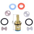 thumbnail image 3 of Goodhd Tap Valve spool and Replacement Ceramic Disc &Silicon Washer Gasket Insert 1/2\'\', 3 of 6