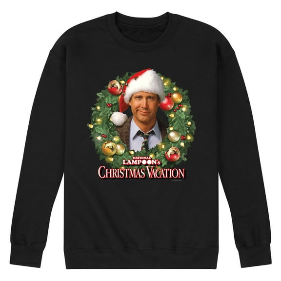 National Lampoon's Christmas Vacation - Clark Holiday Wreath - Men's Crew Neck Fleece Pullover