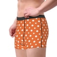 thumbnail image 2 of Kdxio Men's Boxer Briefs with Orange And White Polka Dot Print - Comfortable and Breathable Underwear for Everyday Wear, 2 of 5