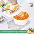 thumbnail image 3 of Yayeee Pot Holders Kitchen Heat Resistant with Pocket 7"x9.8" Cotton Oven Cooking Hot Pads, Mid Century Glasses, 3 of 7