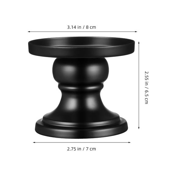 2 Pcs Metal Pillar Candle Holder Holders for Candles Black Sticks Wedding Decore Candlestick Banquet