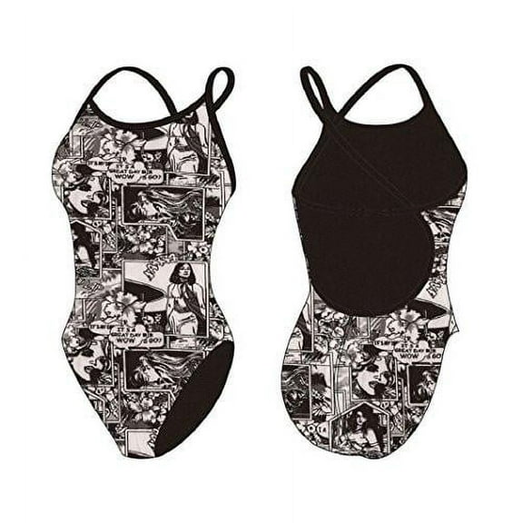 TS Swim Women's Crossback One Piece Swimsuit - Newsprint - 26