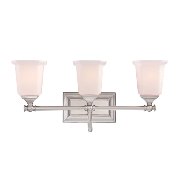 Nicholas 3-Light Brushed Nickel Vanity Light