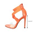 thumbnail image 4 of EQWLJWE Womens Open Toe Ankle Strap Chunky Block High Heel Dress Party Pump Sandals, 4 of 5