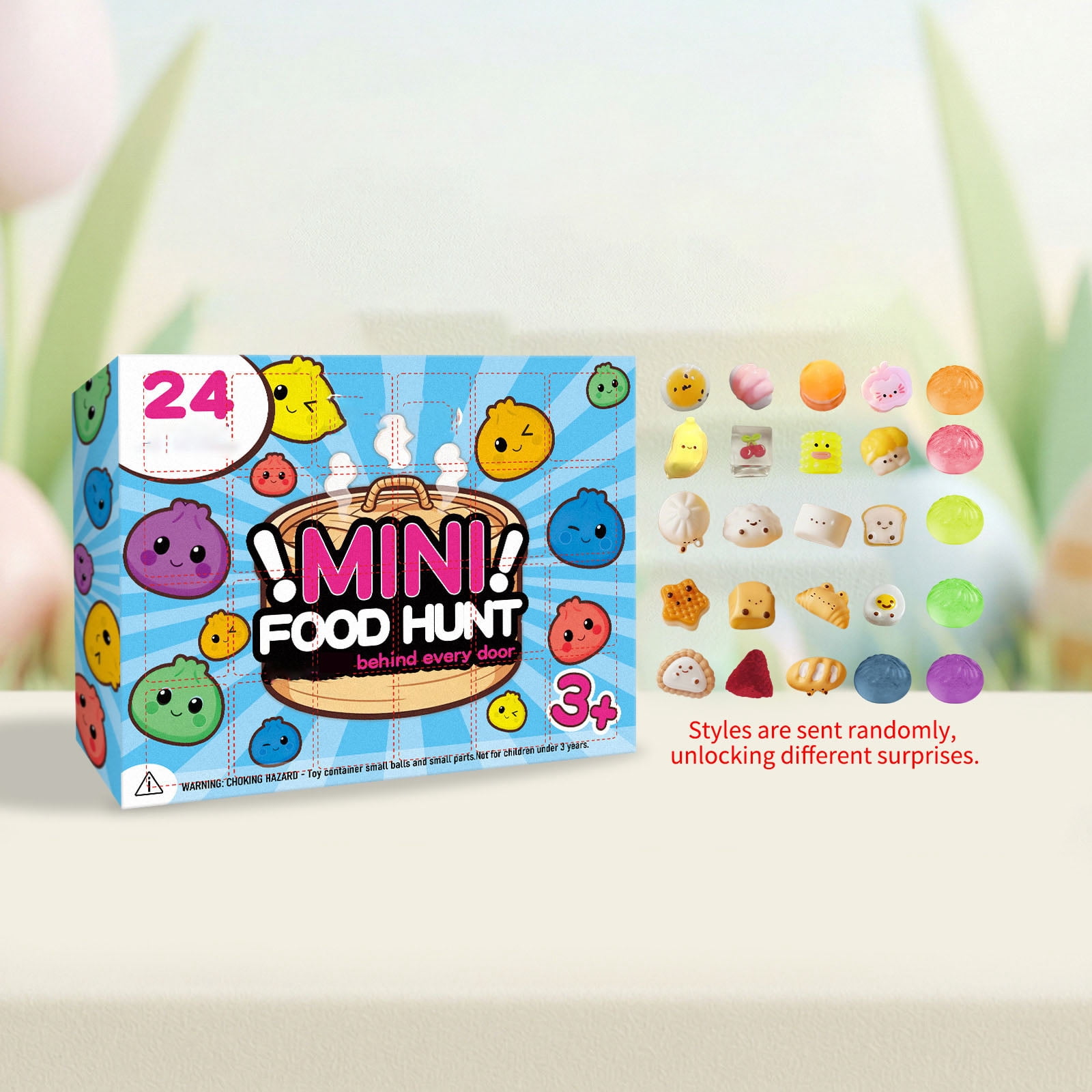 New Squishy 24 Mini Food Fidget Cute Soft Rubber stress Relief Gifts