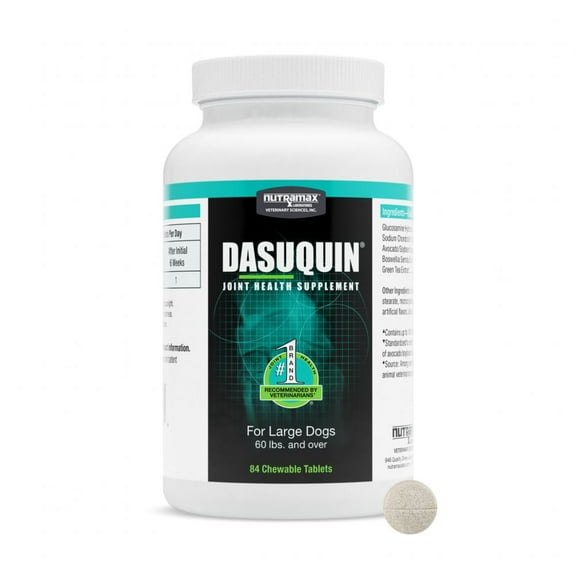 Nutramax Dasuquin for Large Dogs, Joint Health Supplement, Contains Glucosamine for Dogs, Plus Chondroitin, ASU and More, Supports Healthy Joints, Chewable Tablets, 84 Count