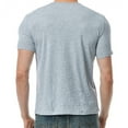 thumbnail image 2 of Jinda Men's V Neck Top Short Sleeve Tshirt Cotton Soft Lightweight Sports Casual Spring Fashion T-shirt Light Grey Small, 2 of 4