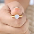 thumbnail image 2 of CHIRAGEMSJEWEL 6 MM / 1 Ct Vintage Opal Promise Ring , Round Gemstone Solitaire Ring Proposal Gift for Girlfriend, 2 of 8