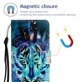 thumbnail image 3 of iPhone 13 Pro Case with Card Holder/Detachable Hand Strap, Allytech Kickstand Folio Flip Wallet Credit Card Slots Magnetic Snap PU Leather Protective Case for iPhone 13 Pro 6.1" 2021, Cool Wolf, 3 of 5