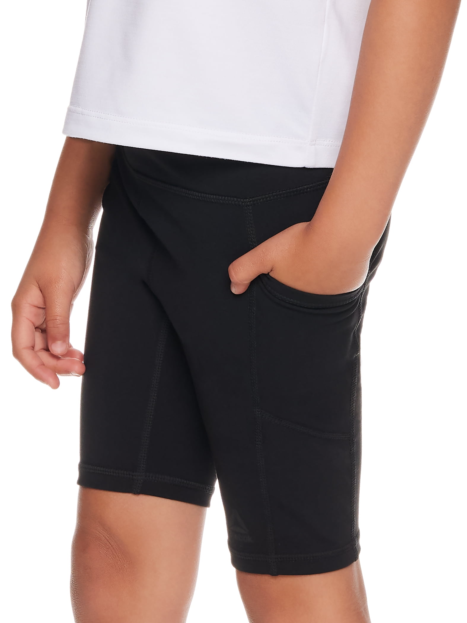 Reebok Girls Relay 7.5" Inseam Compression Bike Shorts, Sizes 4-18