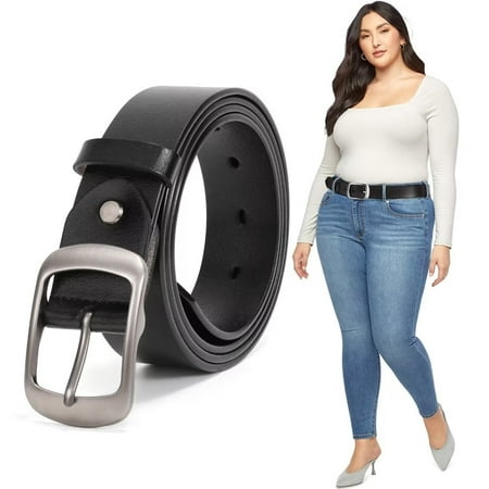 JASGOOD Women Belts Plus Size Black Leather… product image