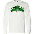 thumbnail image 3 of Inktastic St. Patrick's Day Clovers in Plaid Long Sleeve T-Shirt, 3 of 5