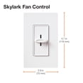 thumbnail image 2 of Lutron Electronics Co. SFSQ-F-WH Skylark Fan Control, White, 2 of 4