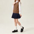 thumbnail image 6 of Jalioing Sweater Vest for Girls Boys Sleeveless V Neck Pullover Vest Kids Teen Plain School Uniform Sweater 5-17 Years, 6 of 8