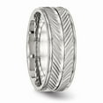 thumbnail image 4 of Stainless Steel Polished Grooved Ring Size: 11; for Adults and Teens; for Women and Men, 4 of 6