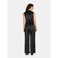 thumbnail image 4 of Nine.Eight Women’s Drape Front Sleeveless Jumpsuit, Sizes 2-18, 4 of 5