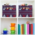 thumbnail image 7 of FREEAMG Collapsible Storage Basket Christmas Elk1 Rectangular Storage Bins Baskets Toys Storage Bins with Handles for Bedroom Home Office 1PCS, 7 of 7