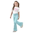 thumbnail image 3 of Gaexia Girls Two Piece Outfits,Stylish Girls Casual Outfit Flared Pants With Short Sleeve Top Comfortable Playwear Two Piece Summer Fashion Clothes,10-11 Years, 3 of 5