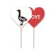 thumbnail image 1 of ganso y negro animal Palillos de dientes bandera etiqueta de amor selección de pastelitos, 1 of 4