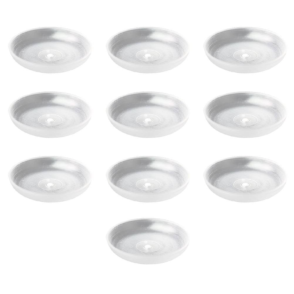 50pcs Cake Candle Holders Cake Candle Trays Cake Candle Plates (Transparent)