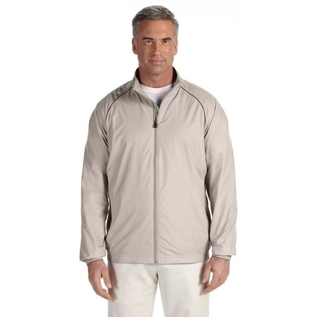 - Adidas A169 Mens 3 Stripes Full Zip Jacket -Ecru -Small