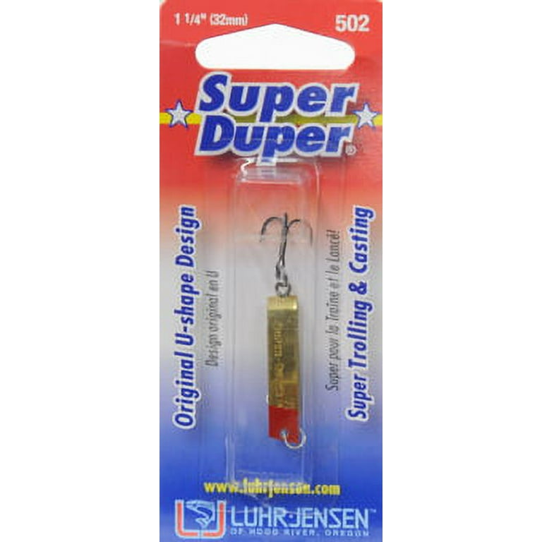Luhr-Jensen Super Duper Fishing Lure 1-1/8 501 Nickel/Red Head