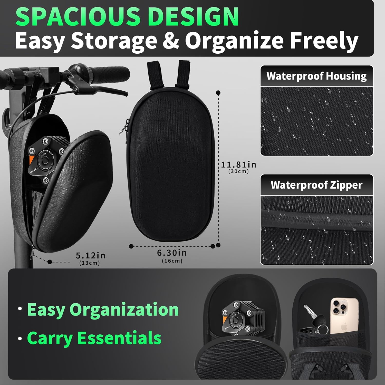 Heavy Duty Folding Combination Security Chain for Electric Scooter & Ebike, Compact Alloy Steel with Mounting Bracket