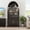 Black, variant on UZUGUL White Arch Barn Door Storage Cabinet, 4 Doors + 1 Drawer, X-Design Lower Doors, Gold Handles, Adjustable Shelves, for Living Room