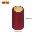 thumbnail image 2 of Uxcell 100 Pack Heat Shrink Wrap Sleeves Wine Shrink Wrap Cap Grape Shape, 30x60mm Red, 2 of 5