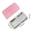 thumbnail image 3 of Contenant à Collation en Acier Inoxydable Boîte à lunch pour Enfants Adultes avec Plateau bento à 2 Compartiments Réutilisable Rangement Alimentaire en Métal avec Couvercle en silicone Étanche 1 Pce Empilable Boîte à Collation pour Tout-Petit, 3 of 6