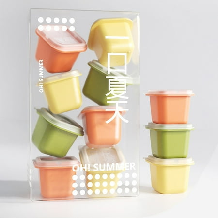 

KKCXFJX Lightning Deals of Today One Mouth Summer 6 Ice Lattice Molds Easy Demoulding Ice Storage Box With Cover Silicone Ice Lattice Set